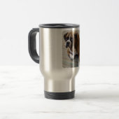 Boxer Dog Roestless Travel Mug Reisbeker (Voorkant links)