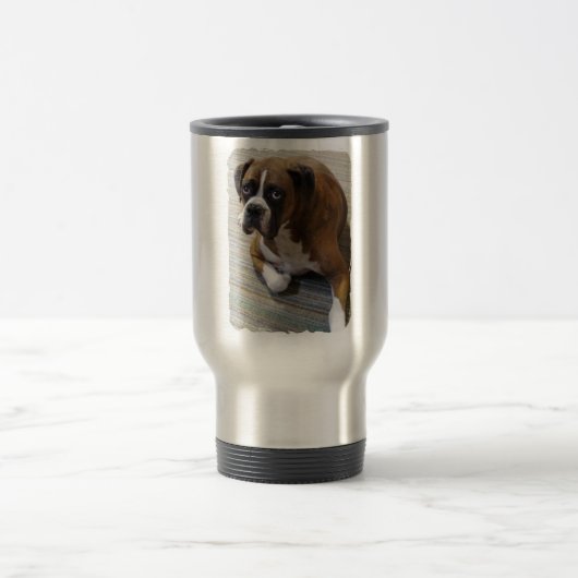 Boxer Dog Roestless Travel Mug Reisbeker (Center)
