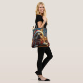 Boxer Dog Roller Coaster Kerstmis Tote Bag (Op model)