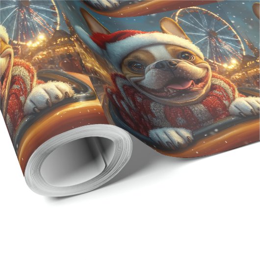 Boxer Dog Roller Onderzetter Kerst Cadeaupapier (Rol Hoek)