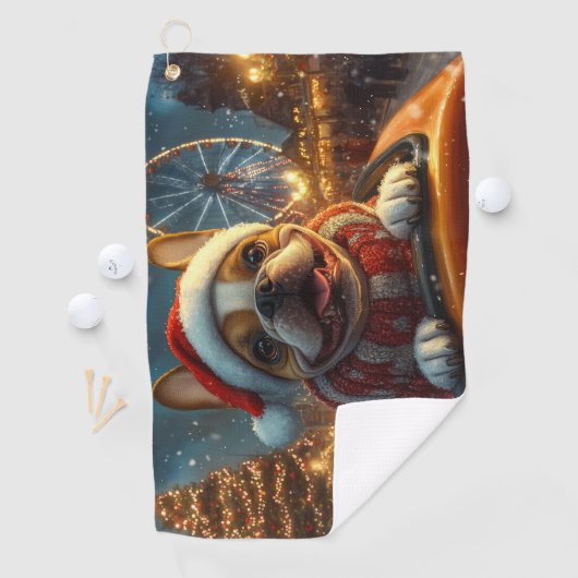 Boxer Dog Roller Onderzetter Kerst Golfhanddoek (Insitu)