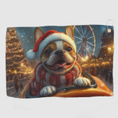 Boxer Dog Roller Onderzetter Kerst Golfhanddoek (Horizontaal)