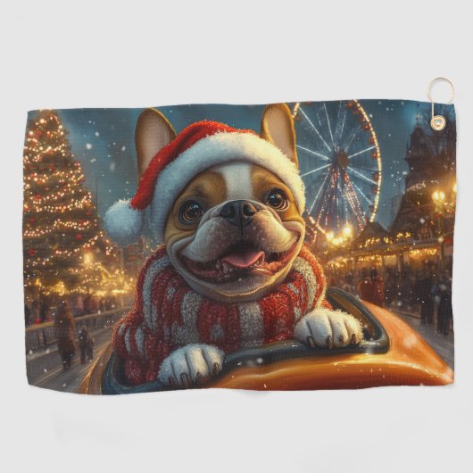 Boxer Dog Roller Onderzetter Kerst Golfhanddoek (Horizontaal)