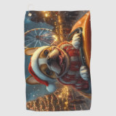 Boxer Dog Roller Onderzetter Kerst Golfhanddoek (Voorkant)