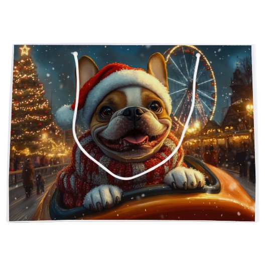 Boxer Dog Roller Onderzetter Kerst Groot Cadeauzakje (Voorkant)