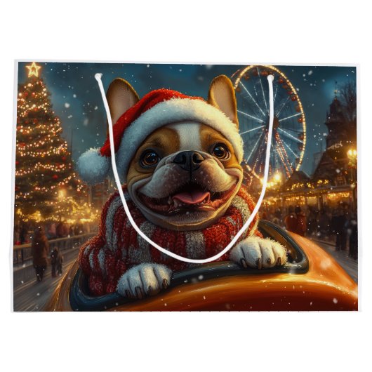 Boxer Dog Roller Onderzetter Kerst Groot Cadeauzakje (Achterkant)