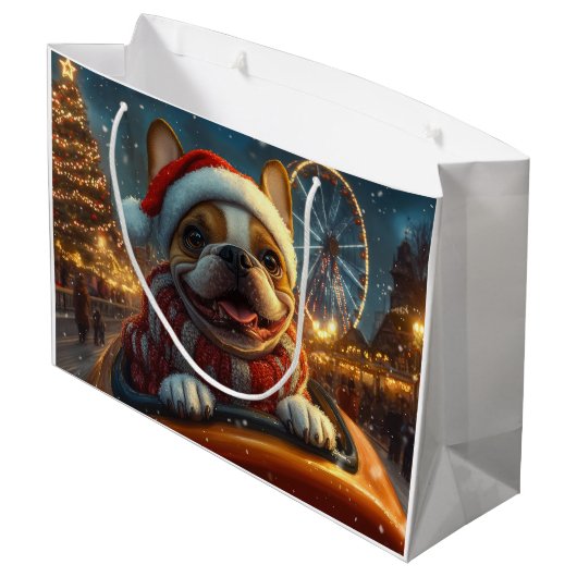 Boxer Dog Roller Onderzetter Kerst Groot Cadeauzakje (Achterkant Gekanteld)