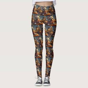 Boxer Dog Roller Onderzetter Kerst Leggings