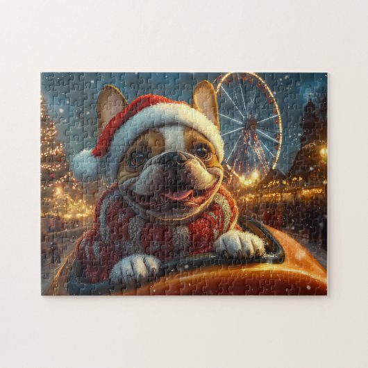 Boxer Dog Roller Onderzetter Kerst Legpuzzel (Horizontaal)