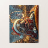 Boxer Dog Roller Onderzetter Kerst Legpuzzel (Verticaal)