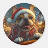 Boxer Dog Roller Onderzetter Kerst Magneet (Voorkant)