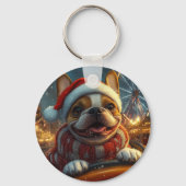 Boxer Dog Roller Onderzetter Kerst Sleutelhanger (Achterkant)