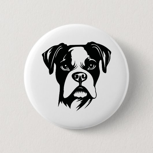 Boxer Dog Ronde Button 5,7 Cm (Voorkant)