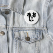 Boxer Dog Ronde Button 5,7 Cm (In situ)