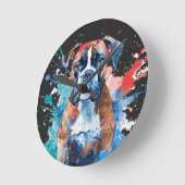 Boxer Dog Ronde Klok (Hoek)