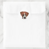 Boxer Dog Ronde Sticker (Tas)