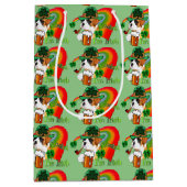 Boxer Dog Saint Patricks Day Medium Cadeauzakje (Voorkant)