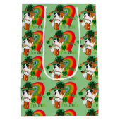 Boxer Dog Saint Patricks Day Medium Cadeauzakje (Achterkant)