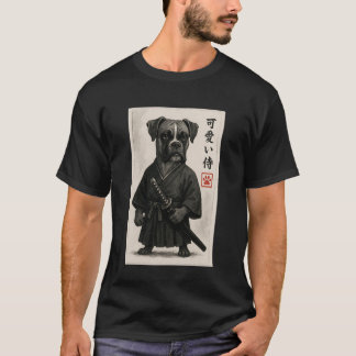 Boxer Dog Samurai Ink Art Sumi-e Style Novelty Kaw T-shirt