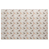 Boxer dog santa paws kersttan stof (Fat Quarter)