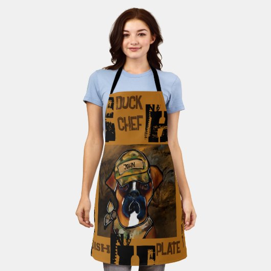 Boxer Dog Schort (Gedragen)