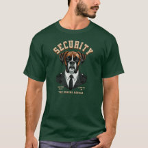 Boxer Dog, Security, het T-shirt van Unsung Heroes