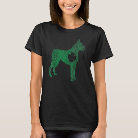 Boxer Dog Shamrock St Patrick's Day Saint Paddy's  T-shirt (Voorkant)