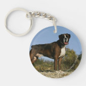 Boxer Dog Show Stance Sleutelhanger (Voorkant)
