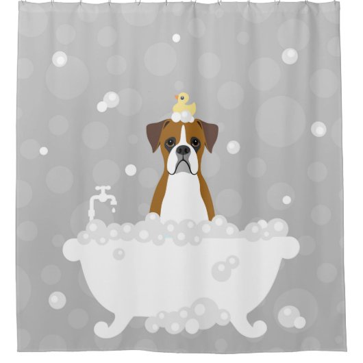 Boxer Dog Shower Curtain Douchegordijn (Voorkant)