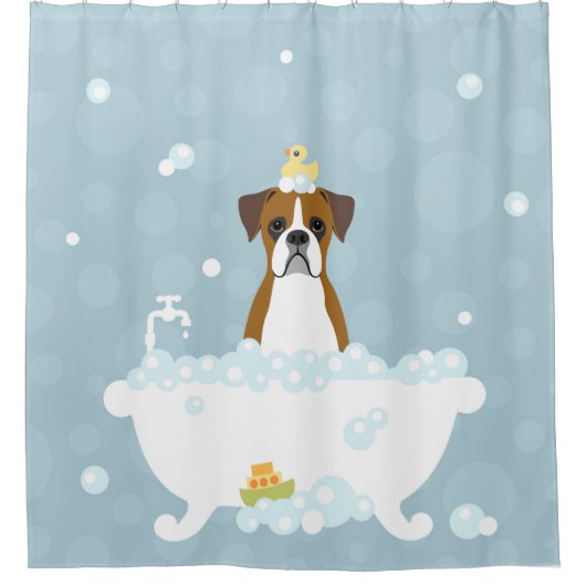 Boxer Dog Shower Curtain Douchegordijn (Voorkant)