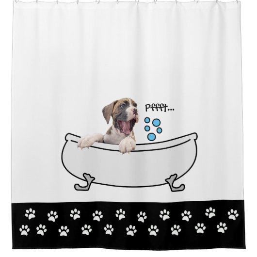 Boxer Dog Shower Curtain Douchegordijn (Voorkant)