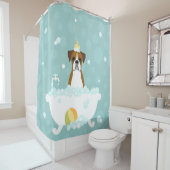 Boxer Dog Shower Curtain Douchegordijn (In situ)
