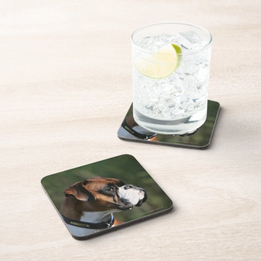Boxer Dog Side Profile Bier Onderzetter (Rechterzijde)