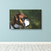 Boxer Dog Side Profile Canvas Afdruk (Insitu (Houten vloer))