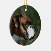 Boxer Dog Side Profile Keramisch Ornament (Rechts)
