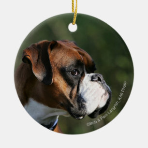 Boxer Dog Side Profile Keramisch Ornament