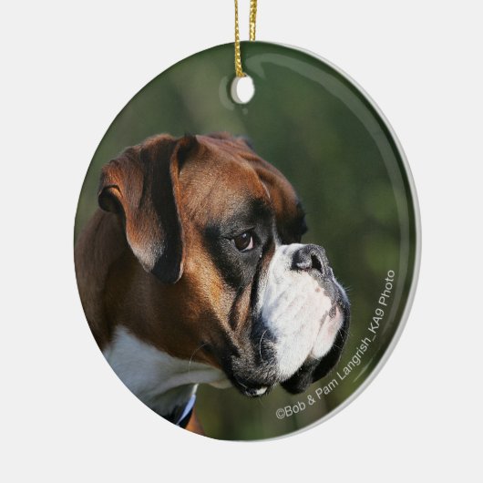Boxer Dog Side Profile Keramisch Ornament (Links)