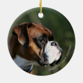 Boxer Dog Side Profile Keramisch Ornament (Achterkant)