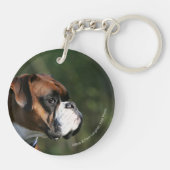 Boxer Dog Side Profile Sleutelhanger (Achterkant)