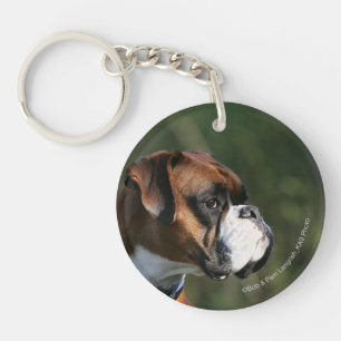 Boxer Dog Side Profile Sleutelhanger