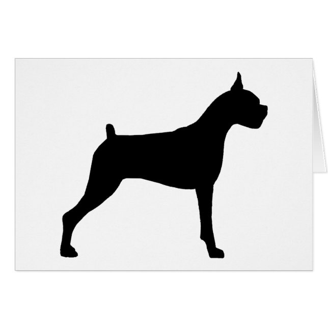 Boxer Dog Silhouette (Voorkant Horizontaal)