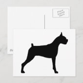 Boxer Dog Silhouette Briefkaart (Voorkant / Achterkant)