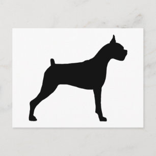 Boxer Dog Silhouette Briefkaart