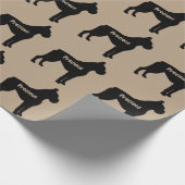 Boxer Dog Silhouette Cadeaupapier (Hoek)