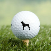 Boxer Dog Silhouette Golfballen (Insitu Shirt)