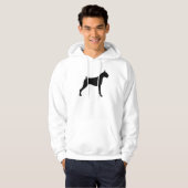 Boxer Dog Silhouette Hoodie (Voorkant volledig)