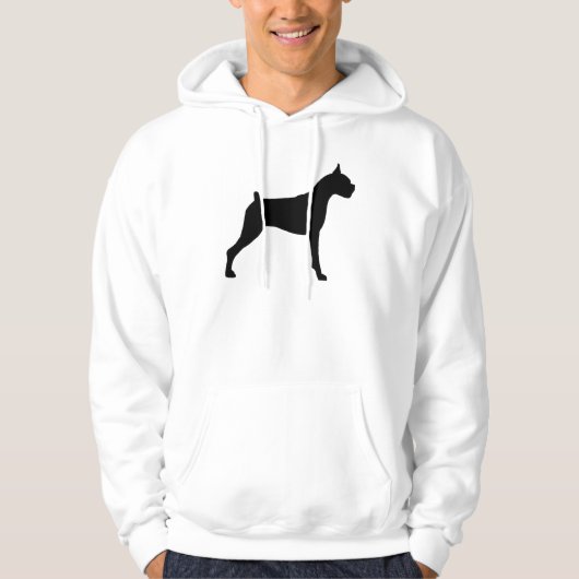 Boxer Dog Silhouette Hoodie (Voorkant)