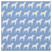 Boxer Dog Silhouette Light Blue Stof (Swatch)