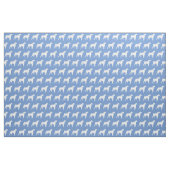 Boxer Dog Silhouette Light Blue Stof (Fat Quarter)