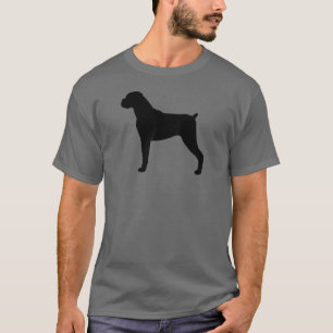Boxer Dog Silhouette met Natural Floppy Ears T-shirt